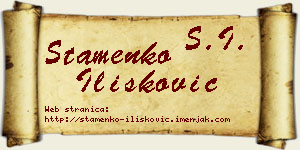 Stamenko Ilišković vizit kartica